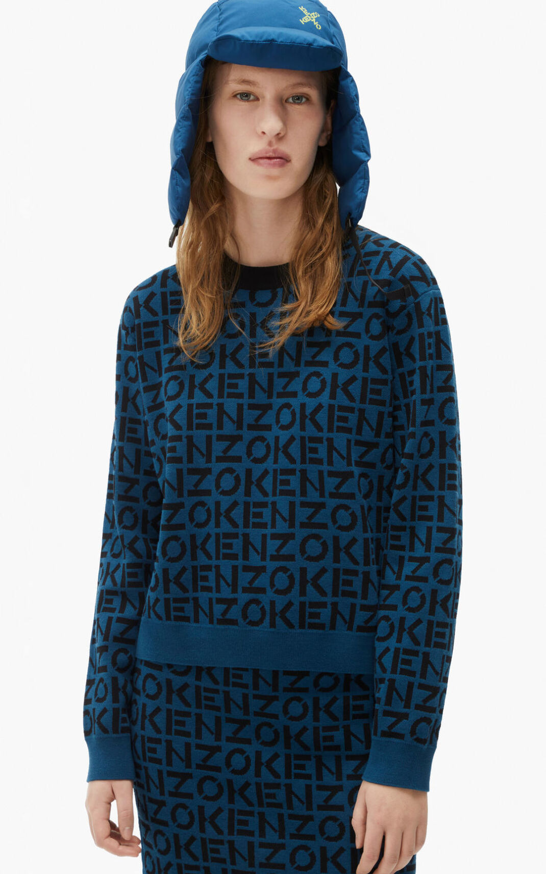 Kenzo Sport monogram Trui Dames DonkerBlauw | 56178BQCJ